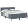 vidaXL Boxspringbed met matras Donkergrijs 200 x 140 cm Polyester