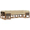 vidaXL Buiten bankenset met kussen 7 pcs Natuurlijk en Beige