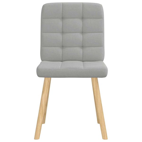 vidaXL Eetkamerstoelen 6 st stof wolk grijs