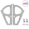 vidaXL Flip lade scharnier 12 pcs Zilver 235 x 155 x 30 mm IJzer