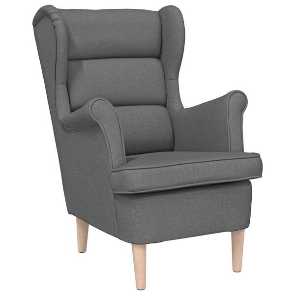 vidaXL Fauteuil 74x84x100 cm stof donkergrijs