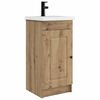 vidaXL Badkamermeubel met Wasbak Artisanaal eiken 42 x 40 x 84,5 cm