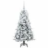 vidaXL Kunstmatige Inklapbare Kerstboom Wit 120 cm PE en PVC