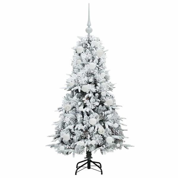 vidaXL Kunstmatige Inklapbare Kerstboom Wit 120 cm PE en PVC