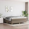 vidaXL Boxspring met matras stof taupe 160x200 cm