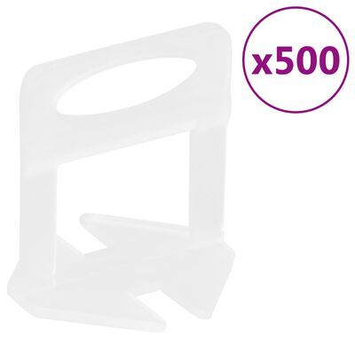 vidaXL Nivelleringssysteem voor tegels 250 wiggen 500 klemmen 3 mm