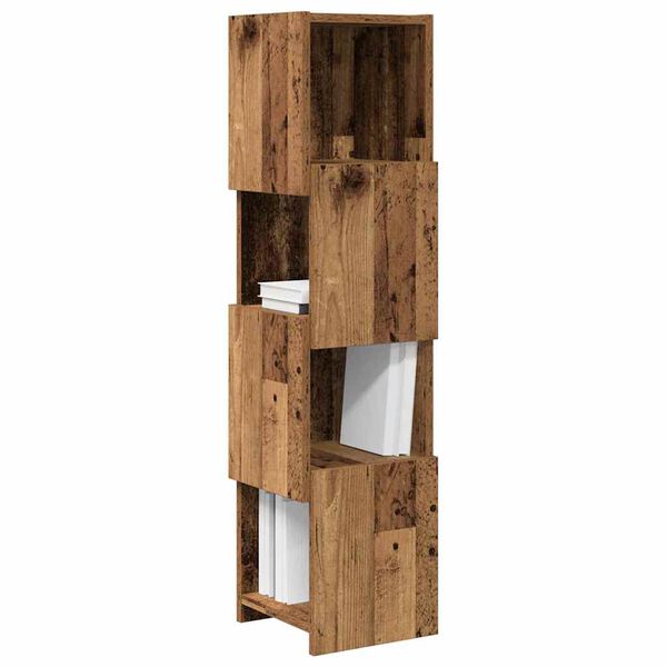 vidaXL Hoekkast Oudhout 25,5x25x102cm Bewerkt hout