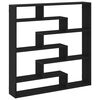 vidaXL Wandschap kubus 7 vakken bewerkt hout zwart