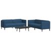 vidaXL 2-delige Loungeset stof blauw