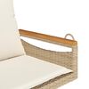 vidaXL Schommelbank met kussens 63x62x40 cm poly rattan beige