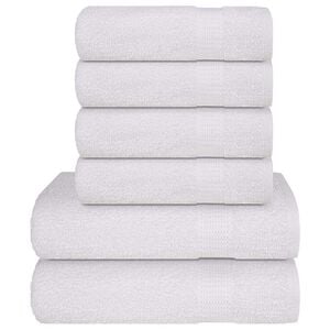 vidaXL 6-delige Handdoekenset FROGN 360 g/m&sup2; wit