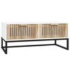 vidaXL Salontafel 80x40x35 cm bewerkt hout en ijzer wit