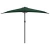 vidaXL Balkonparasol half met aluminium paal 300x155 cm groen