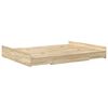 vidaXL Opbergbedframe met lade Sonoma Eiken 135 x 190 cm Bewerkt hout