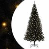 vidaXL Kerstboom met 300 LED met standaard Zwart 180 cm PVC
