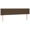 vidaXL Hoofdbord LED 183x16x78/88 cm stof donkerbruin