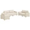 vidaXL Bank 3 pcs Beige 221 x 80 x 80 cm Linnen-mix stof