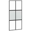 vidaXL Schuifdeur met beslag 102,5x205 cm gehard glas en aluminium