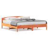 vidaXL Bedframe zonder matras massief grenenhout wasbruin 200x200 cm