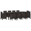 vidaXL Tuin Eetset 11 pcs Bruin Polypropyleen