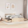 vidaXL Bed met lades en matras massief grenenhout 160x200 cm