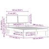 vidaXL Bedframe met Gevoerd Hoofdgedeelte Taupe 140 x 200 cm