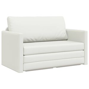 vidaXL Slaapbank Wit 124 x 71 x 78 cm Kunstleer