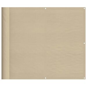 vidaXL Balkonscherm 90x800 cm 100% oxford polyester beige