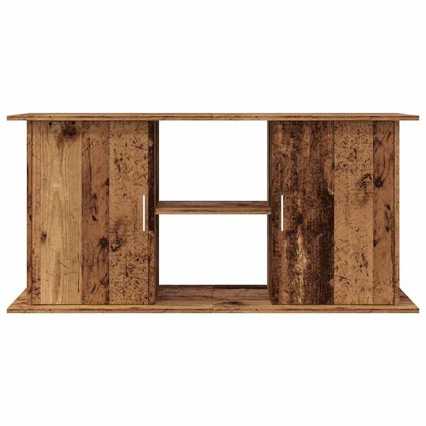 vidaXL Aquariumstandaard 121x41x58 cm bewerkt hout oud houtkleurig