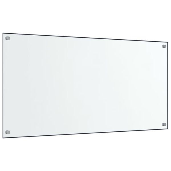 vidaXL Spatschermen keuken 2 st 80x60 cm gehard glas transparant