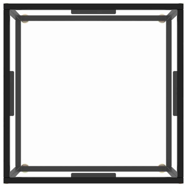 vidaXL Salontafel met gehard glas 60x60x35 cm zwart