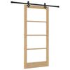 vidaXL Schuifdeur ORKDAL Natuurlijk en Zwart 93 x 202 cm