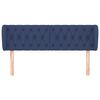 vidaXL Hoofdbord met randen 147x23x78/88 cm stof blauw