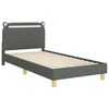 vidaXL Bedframe voor kinderen met hoofdbord Donkergrijs 90 x 190 cm