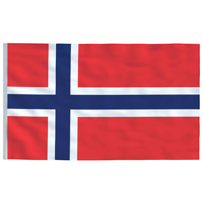 vidaXL Vlag met vlaggenmast Noorwegen 6,2 m aluminium