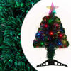 vidaXL Voorverlichte kerstboom met standaard en LED 64 cm glasvezel