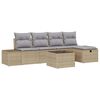 vidaXL Bankstel 5 st poly rattan