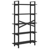 vidaXL Boekenkast Zwart Eiken 100 x 33,5 x 178 cm Bewerkt hout