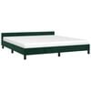 vidaXL Bedframe zonder matras 180x200 cm fluweel donkergroen
