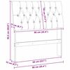 vidaXL Gestoffeerd hoofdbord Zwart 90 cm Massief grenenhout