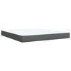 vidaXL Boxspring met matras stof donkergrijs 180x200 cm