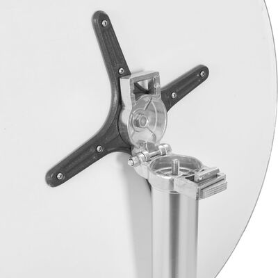 vidaXL Tuintafel inklapbaar 60x(70-110) cm aluminium zilverkleurig