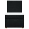 vidaXL Boxspring met matras stof zwart 100x200 cm