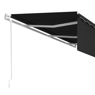 vidaXL Luifel automatisch uittrekbaar met rolgordijn 6x3 m antraciet
