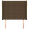 vidaXL Hoofdbord met randen 93x23x118/128 cm stof donkerbruin