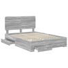 vidaXL Bedframe met hoofdeinde Grijs Sonoma 160 x 200 cm Bewerkt hout