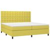 vidaXL Boxspring met matras en LED stof groen 200x200 cm