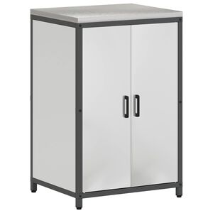 vidaXL Keukenopslag Kast HATTEM Zilverkleurig 60 x 50 x 92 cm Staal