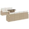 vidaXL Tuin Sofa Set met kussen 8 pcs Beige Poly riet