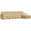 vidaXL Buiten bankenset 5 st Wit en Beige Polyester